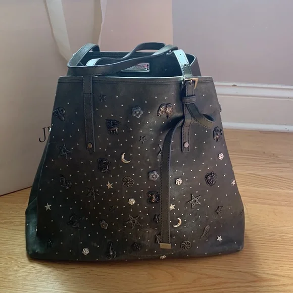 Jimmy choo zodiac sign star studs leather tote 2 ways! - Picture 6 of 11